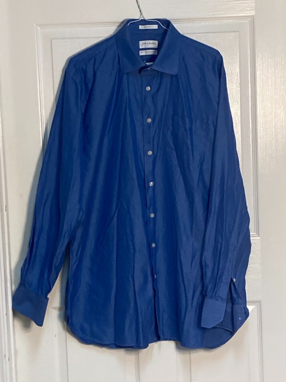 Men's dress shirt by John W. Nordstrom blue 100%finest Egyptian cotton sze 17/37